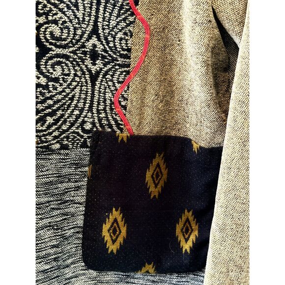 Sag Harbor Boho Patchwork Woven Jacket size 8 - Picture 7 of 7